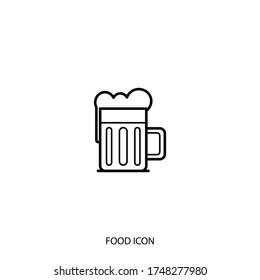 Beer mug icon isolated on background. Symbol, logo. Vector illustration