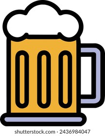 Beer mug icon isolated on white background. Beer mug icon vector.