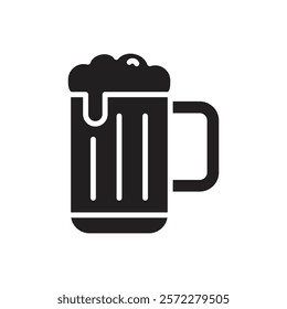 Beer mug icon Line Art Logo set