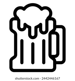 beer mug icon in line style