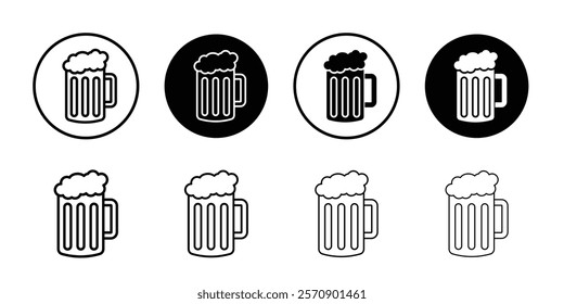 Beer mug icon linear logo isolated