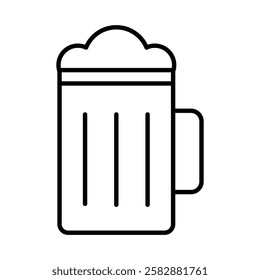 Beer mug icon logo sign set vector outline