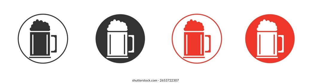 Bierbecher-Symbol für Logo, Vektorzeichen-Symbol für Design