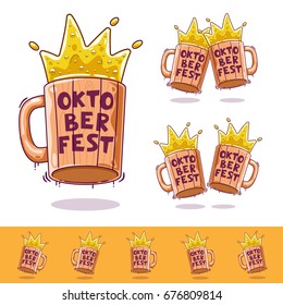 Beer mug, beer icon Oktoberfest, Oktoberfest festival