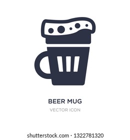 beer mug icon on white background. Simple element illustration from Drinks concept. beer mug sign icon symbol design.