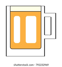 Beer mug icon on a white background, Vector illustration