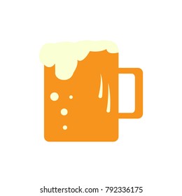Beer mug icon on a white background, Vector illustration