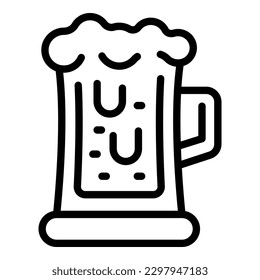 Beer mug icon outline vector. Austrian food. Cuisine beverage