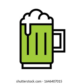 Beer mug icon, Saint patrick's day related vector illustration