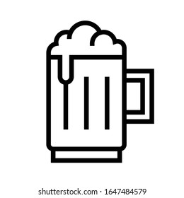 Beer mug icon, Saint patrick's day related vector illustration