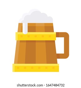 Icono de jarra de cerveza, ilustración vectorial relacionada con el día de San Patrick