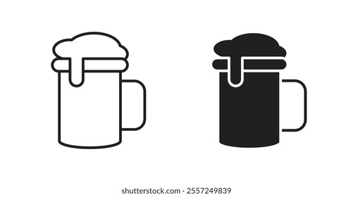 Beer mug Icon set. vector illustration set