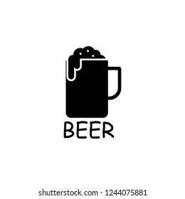 beer mug icon. Simple glyph vector of food set for UI and UX, website or mobile application