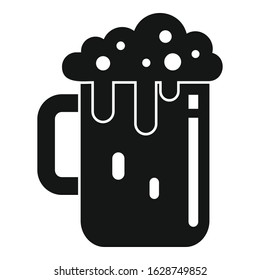 Beer mug icon. Simple illustration of beer mug vector icon for web design isolated on white background