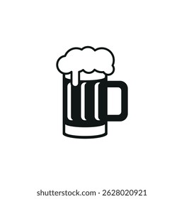 Beer mug icon. Simple Beer mug icon for social media, app and web design. Vector illustration.
