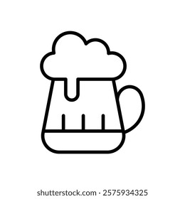 beer mug icon simple vector symbol