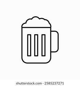 Beer mug icon. simple vector icon