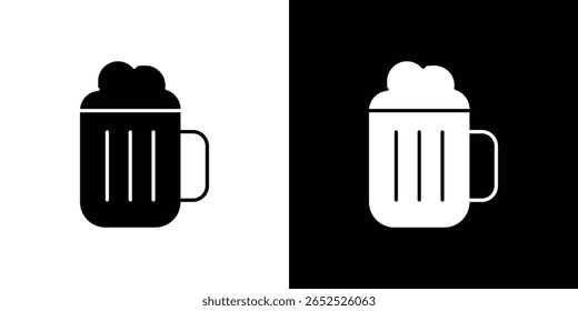 Beer mug icon symbol collection. Flat vector stock illustration.