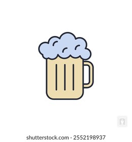 beer mug icon. beer mug Symbol sign for mobile concept and web design. Vector icon, Logo illustration, Vector graphics