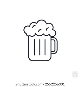 beer mug icon. beer mug Symbol sign for mobile concept and web design. Vector icon, Logo illustration, Vector graphics