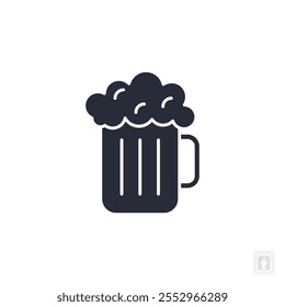 beer mug icon. beer mug Symbol sign for mobile concept and web design. Vector icon, Logo illustration, Vector graphics