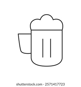 Beer mug icon Thin line vector