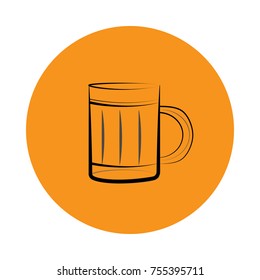 Beer mug icon. Vector.