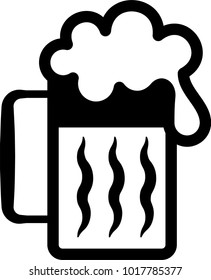 Beer Mug Icon Vector Art Illustration