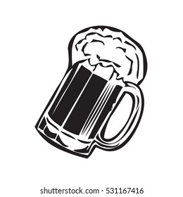 beer mug icon vector black symbol