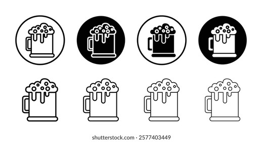 beer mug icon Vector logo set flat