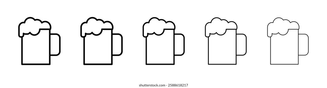 Beer mug icon Vector logo sign