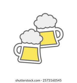 Beer Mug icon vector stock illustration