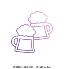 Beer Mug icon vector stock illustration