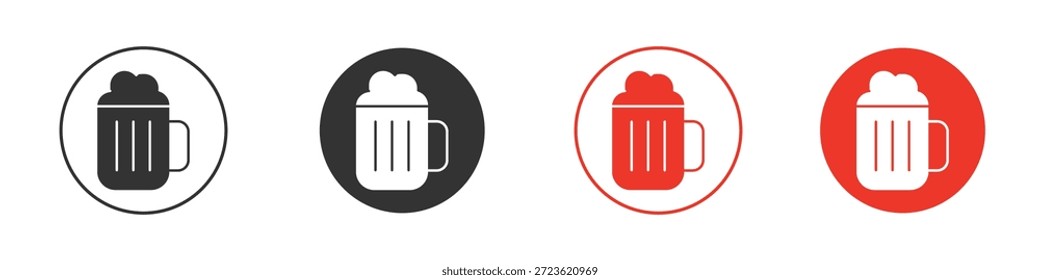 Icono de la taza de cerveza. diseño de Vector de Web