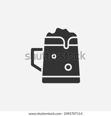 Beer mug icon,glass of beer illustration,vector drink alcohol sign,bar symbol