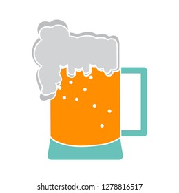 beer mug icon-glass Symbol-mug Illustration-alcohol Vector-beverage Isolated-restaurant Sign-party Vector