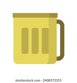 Beer mug illustrated on white background