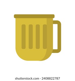 Beer mug illustrated on white background