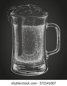 Beer Mug Isolated Hand Drawn Vector Illustration. Ale