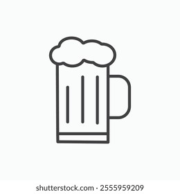 Beer mug isolated icon. vector illustration.