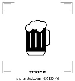 beer mug isolated on a white background
