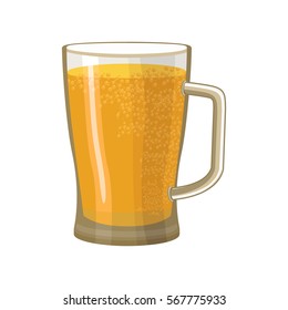 Beer Mug isolated. pot alcohol. Foam drink