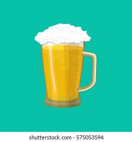 Beer Mug isolated. pot alcohol. Foam drink
