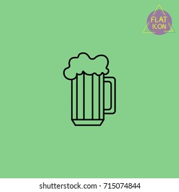 beer mug line icon