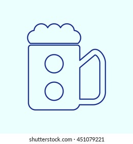 Beer mug Line icon. Eps-10.