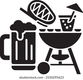Beer mug line icon, oktoberfest and alcohol, beer glass icon, alcohol drink. Isolated vector illustration
