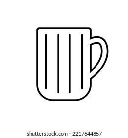 Beer mug line icon. Traditional glass mug for beer . Vector Illustration