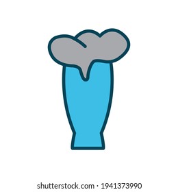 Beer mug lineal color icon. Element of drinks icon for mobile concept and web apps. Premium icon on white background. Editable stroke. Design template vector