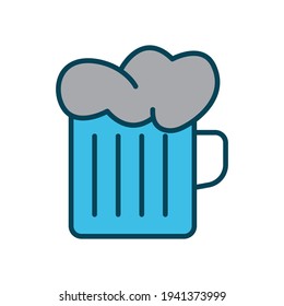 Beer mug lineal color icon. Element of drinks icon for mobile concept and web apps. Premium icon on white background. Editable stroke. Design template vector
