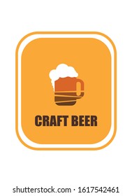 Beer mug logo on a white background